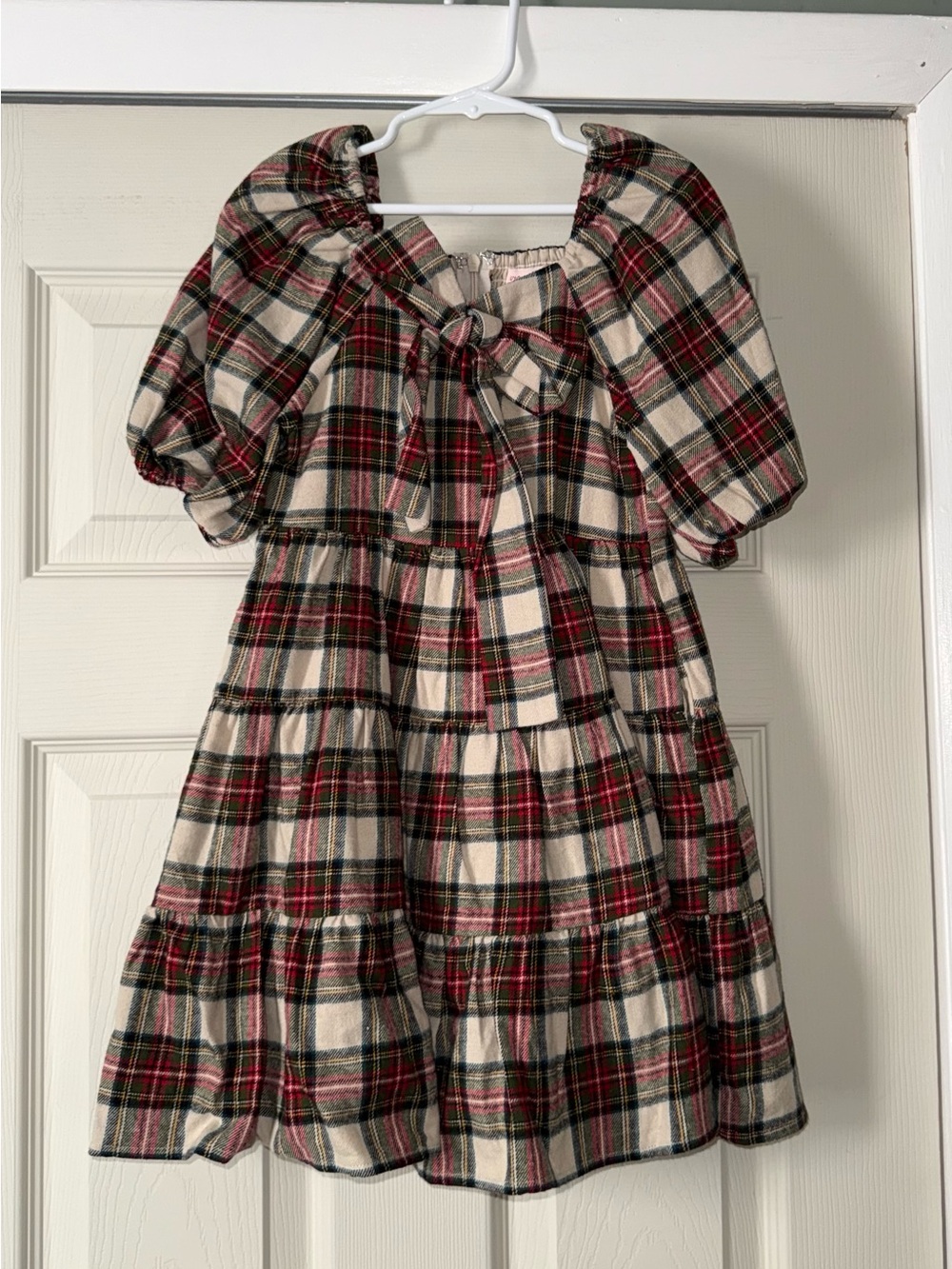 Ivy City Co Mini Merry Dress in Holiday Plaid (4/5T)